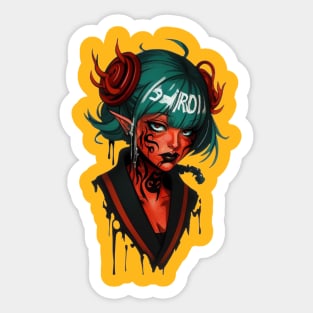 Demoness Head Sticker